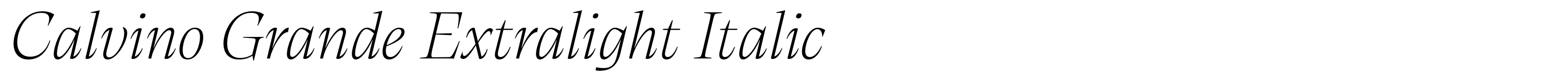 Calvino Grande Extralight Italic
